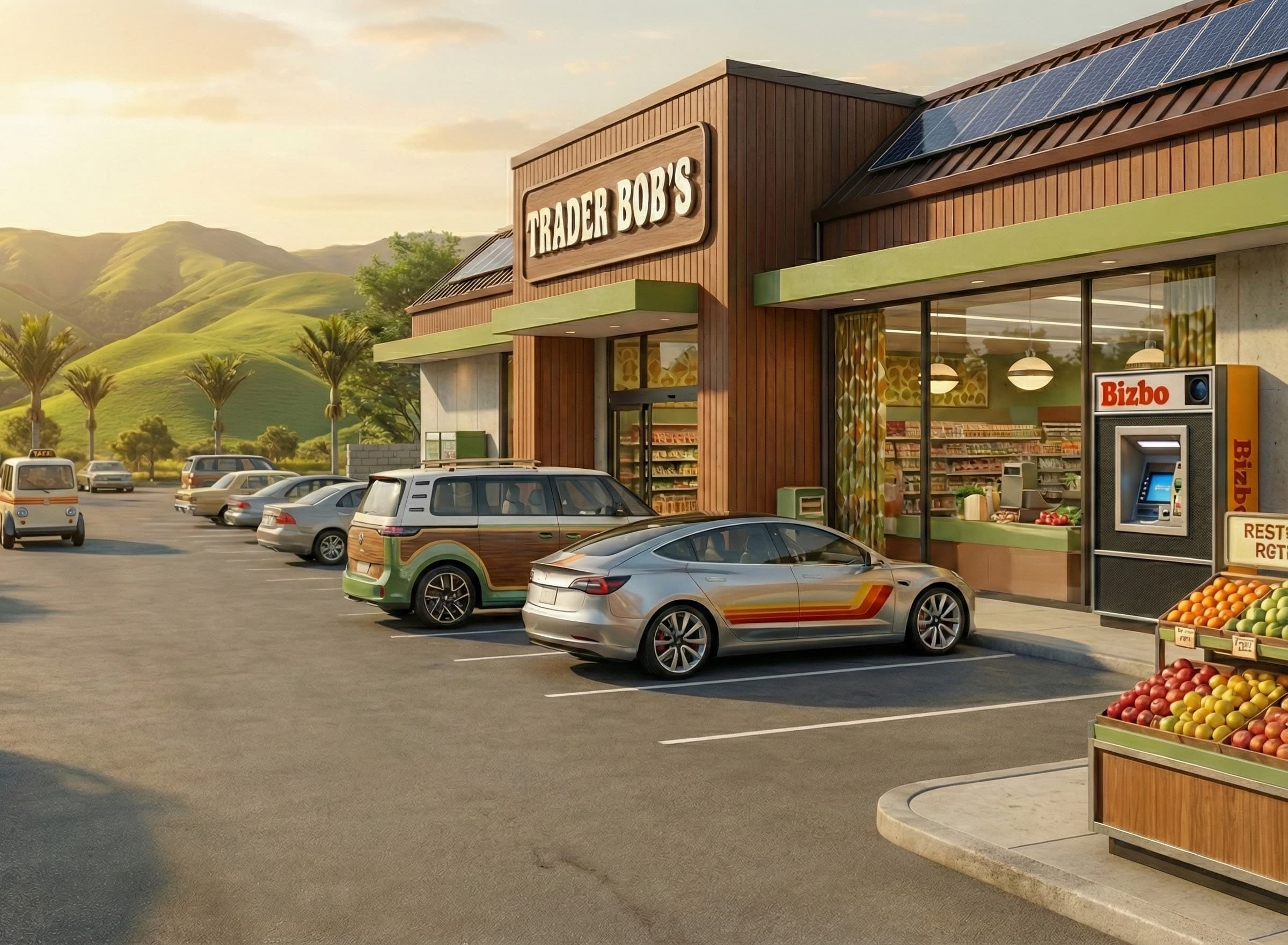 Bob outside Trader Bob's store