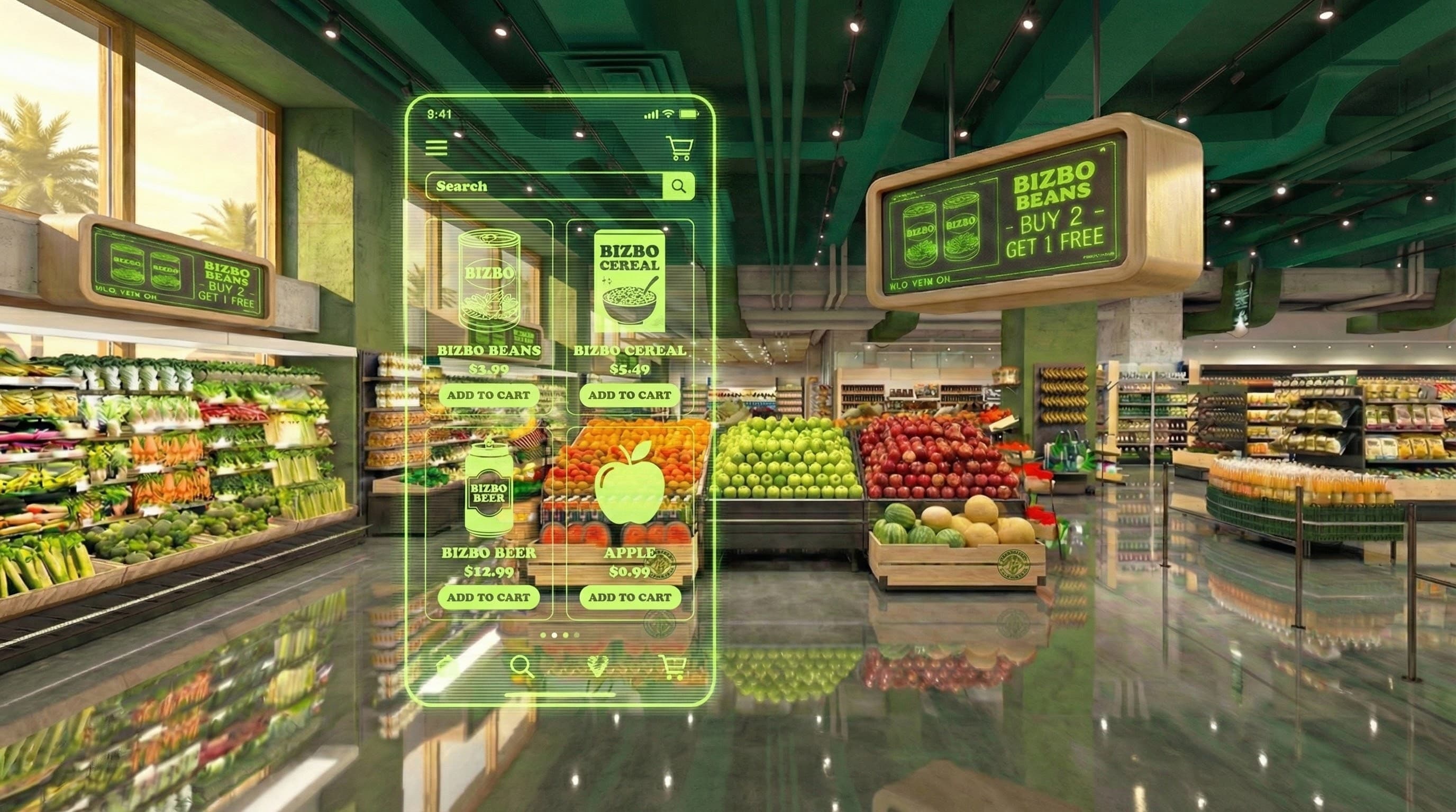 Supermarket hologram